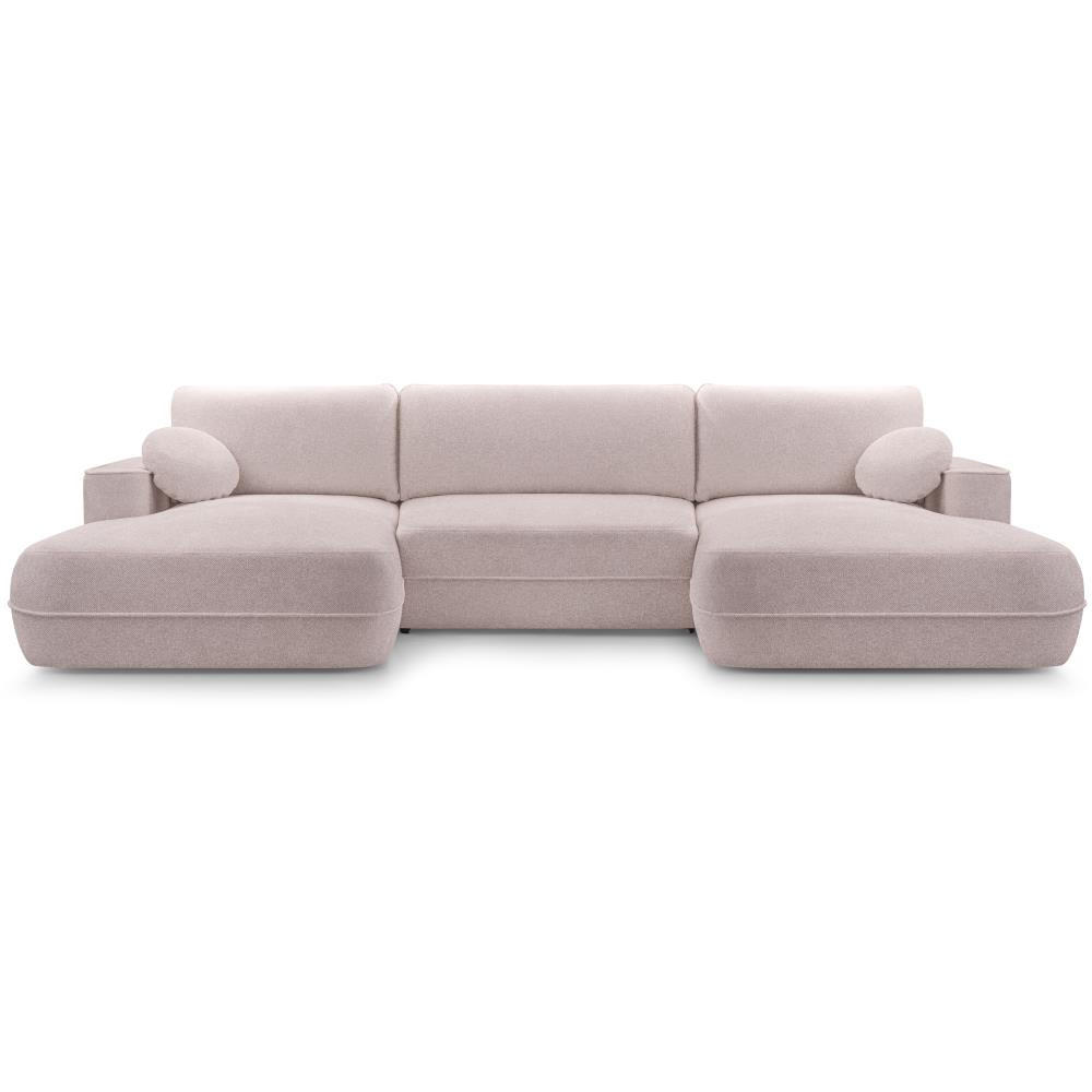 Beautysofa Wohnlandschaft Hellrosa 364x87x186 cm