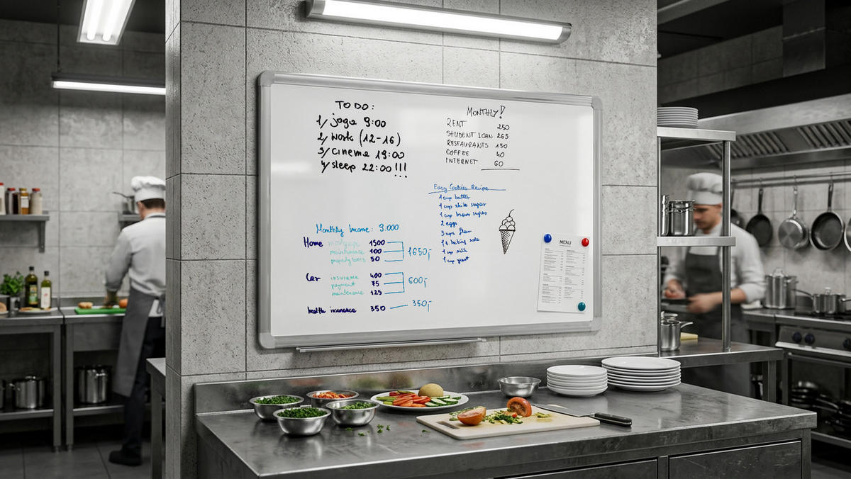 WHITEBOARD Magnetisch 60x40cm - PREMIUM EXPO Alurahmen - Weiß, Metall (60/40/1.6cm) - ALLboards