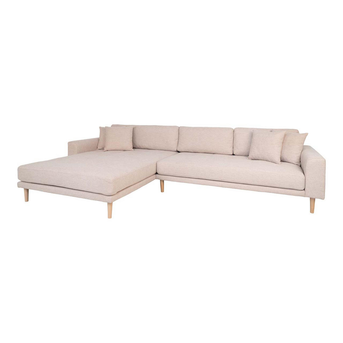 SOFA, Lido, Sandfarben, Kunstfell, 290 x 170 x 76 cm - Sandfarben, Textil/Fell (290/170cm) - ebuy24