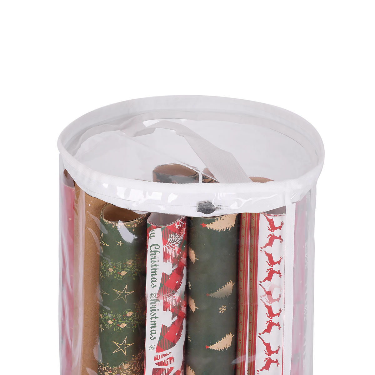 2XGESCHENKPAPIER-AUFBEWAHRUNG - Transparent, Kunststoff (22/79/22cm) - Relaxdays
