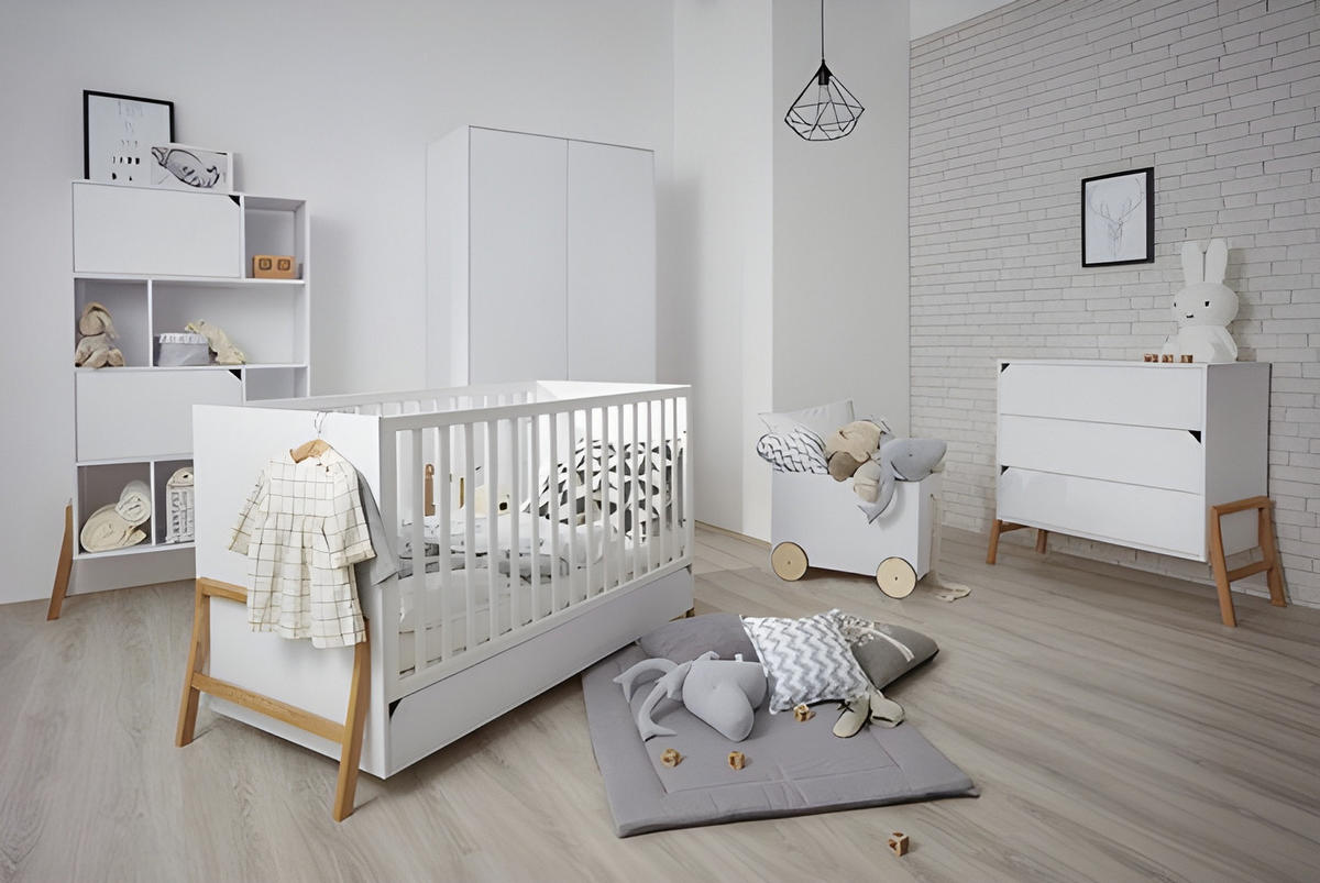 KINDERKOMMODE Lotta – rustikale Eleganz und Funktionalität Weiß - Weiß, Holzwerkstoff (107/93/50cm) - RAUMHIRSCH FURNITURE