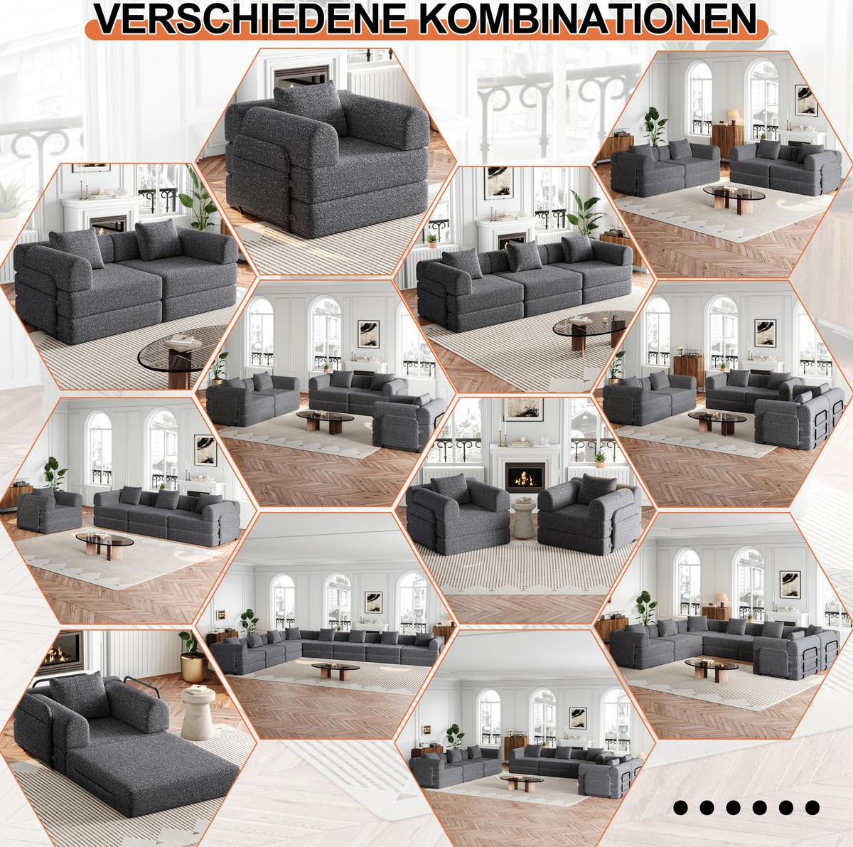 SCHLAFSOFA, Chenille 2-in-1 mit Armlehnen-Staufach & Stahlrahmen, 94/181,6/49,5 cm, Grau - Grau, Textil (94/49.5/181.6cm) - Redom