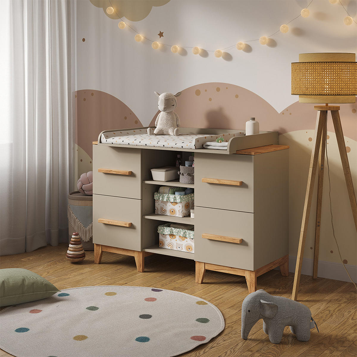 Kaschmir/Hellgrau, Holzwerkstoff (133/98/70cm) - VitaliSpa