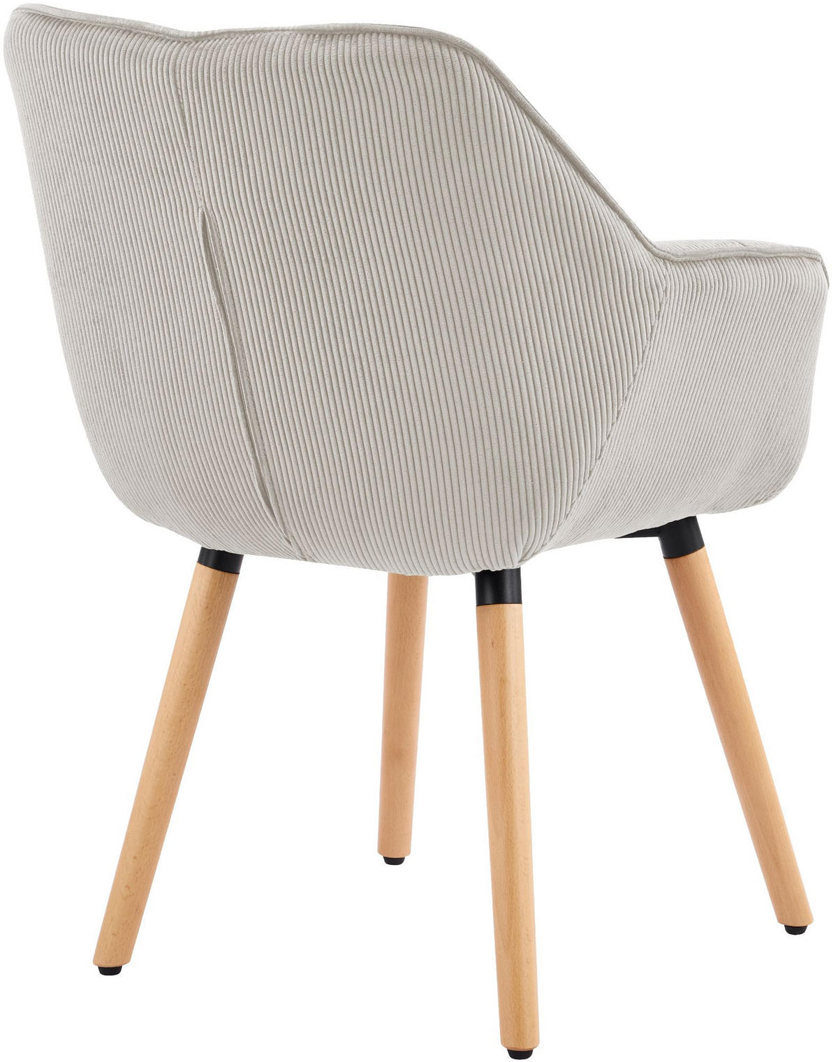 ARMLEHNENSTUHL Cord Creme - Creme, Holz/Textil (63/82/60cm) - CLP