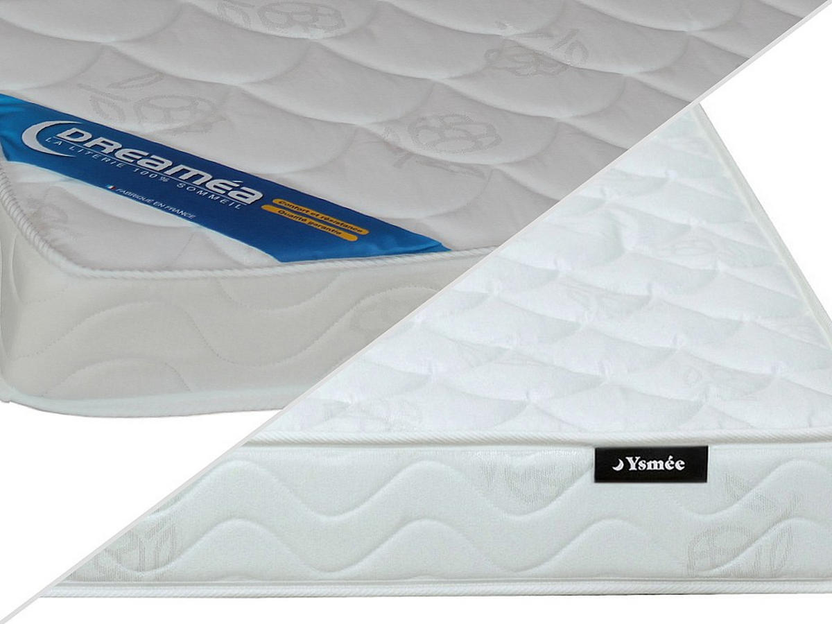 STANDARDMATRATZE - 2 Personen - stoff - weiß Zeus - Weiß, Textil (140/200cm) - Vente-Unique
