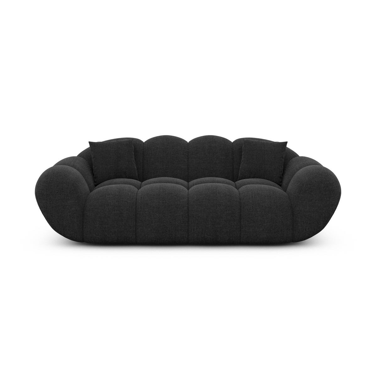 2-SITZER-SOFA Liva Schwarz Strukturstoff - Schwarz, Textil (200/70/93cm) - VAROYAL