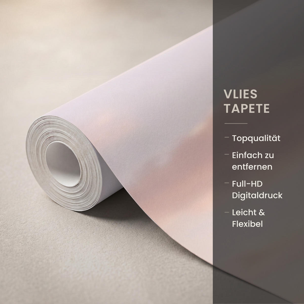 TAPETE - Strand - Brandung - Wolken - 120x220 cm - Hellrosa, Papier (120/220cm) - OnlyWow