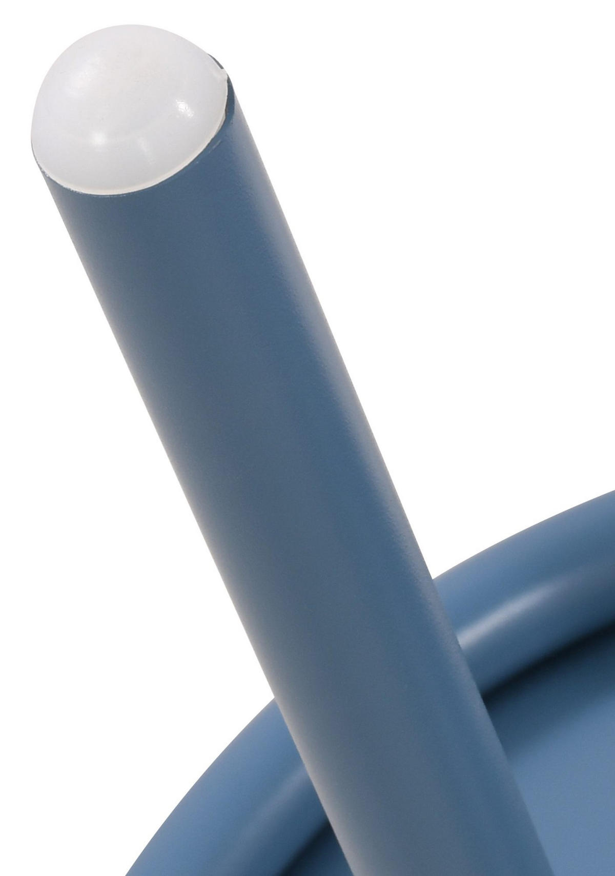 COUCHTISCH oval 80/45/45 cm Kunststoff blau - Blau, Kunststoff/Metall (45/80/45cm) - CLP