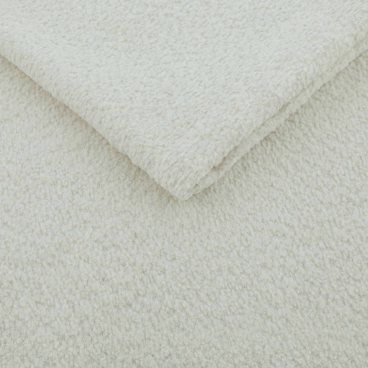 POLSTERBETT LOMBA 180x200 cm mit Bettkasten und Metall-Lattenrost – Bouclé Stoff Coral Creme - Creme, Textil (180/200cm) - Luxkor24