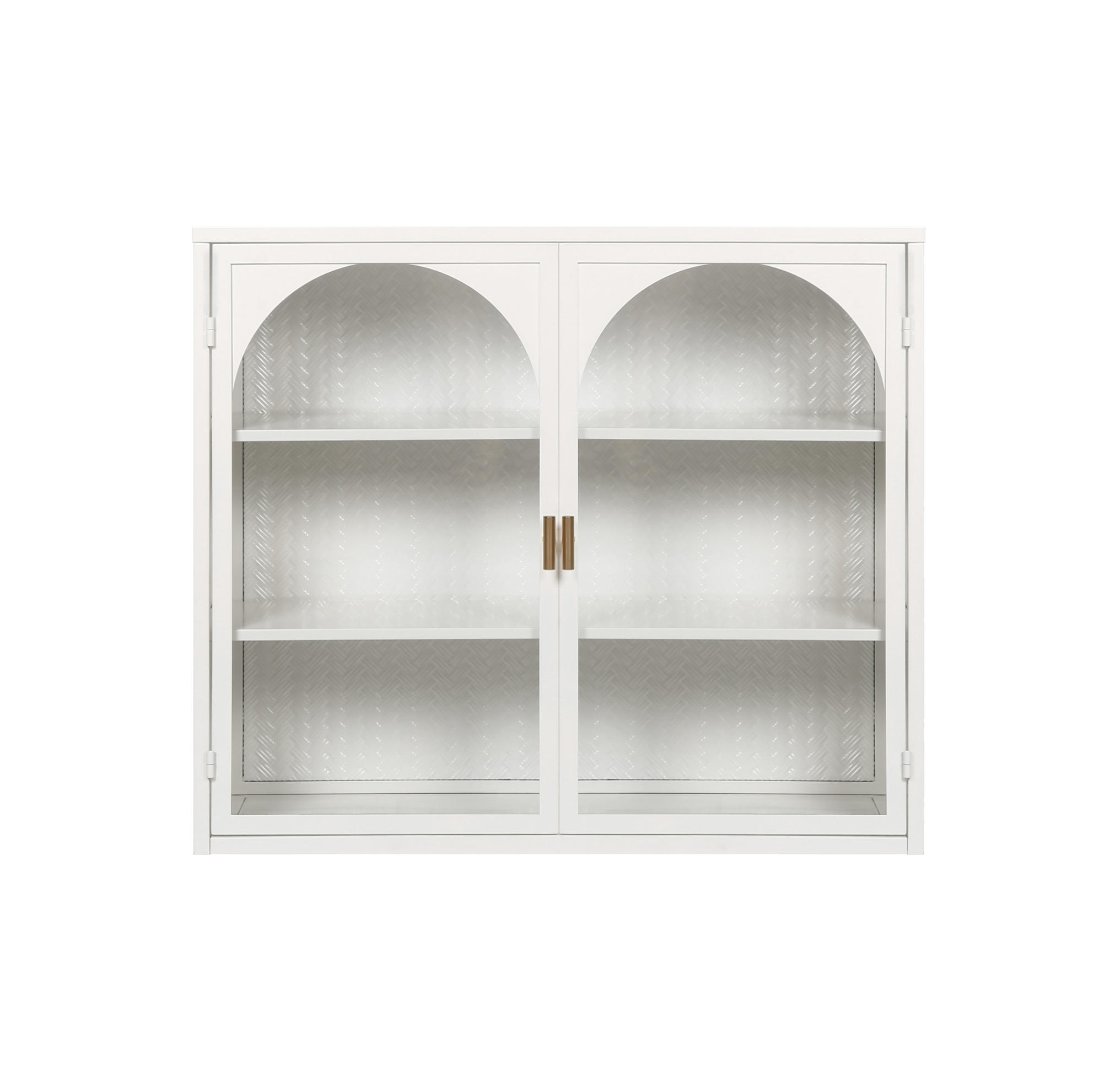 KÜCHENOBERSCHRANK 60/23/70 cm mit 2 Glastüren, 3 Ebenen und abnehmbarem Einlegeboden, Weiß - Weiß, Glas (70/60/23cm) - Redom