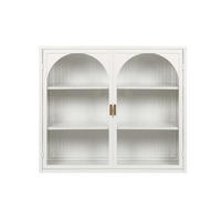KÜCHENOBERSCHRANK 60/23/70 cm mit 2 Glastüren, 3 Ebenen und abnehmbarem Einlegeboden, Weiß - Weiß, Glas (70/60/23cm) - Redom