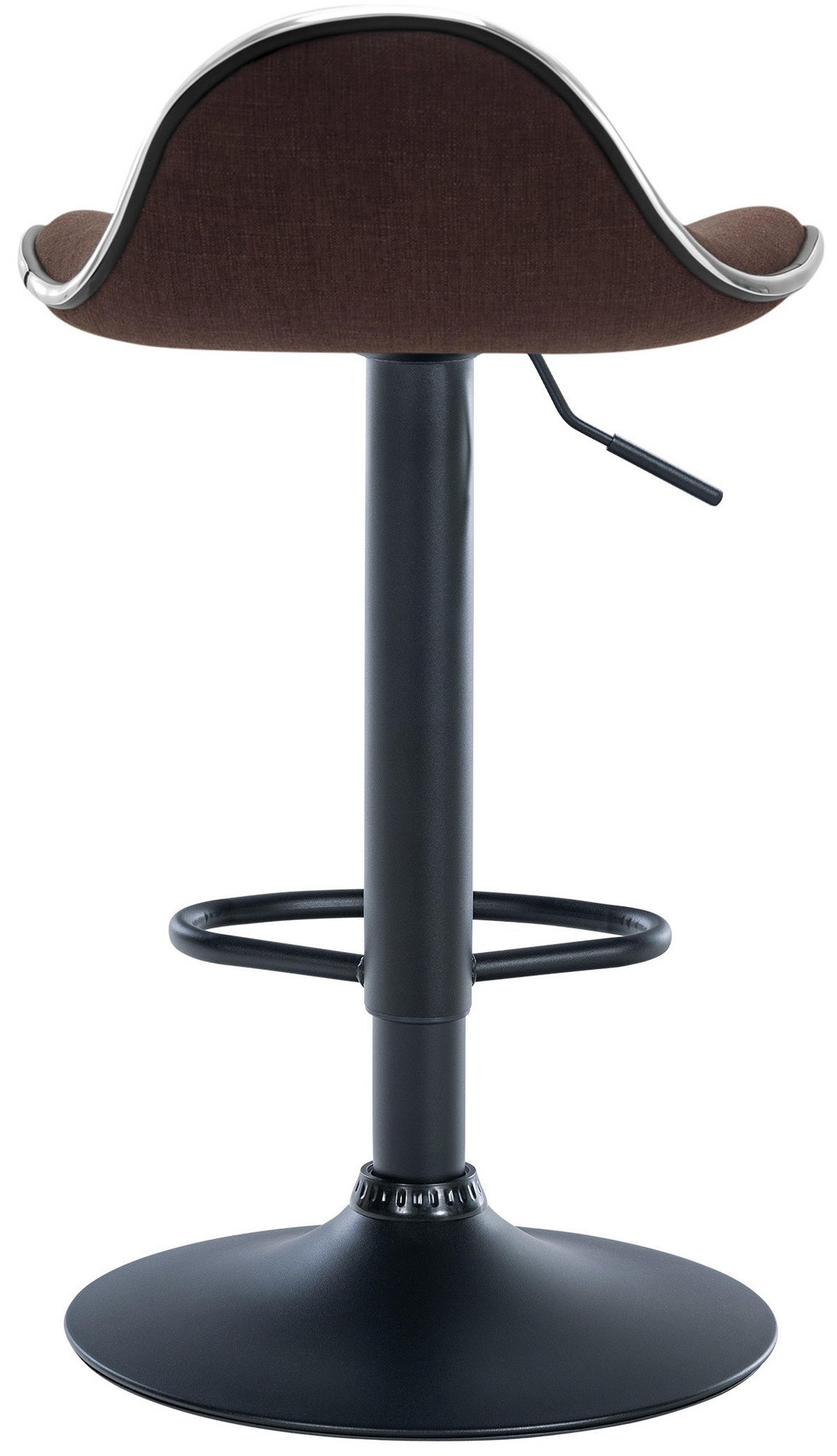 BARHOCKER Stoff braun - Schwarz/Braun, Textil/Metall (45/71/45cm) - CLP