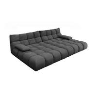 BIG SOFA VIVIEN Anthrazit Cord - Anthrazit/Schwarz, Kunststoff/Textil (296/85/178cm) - KAWOLA