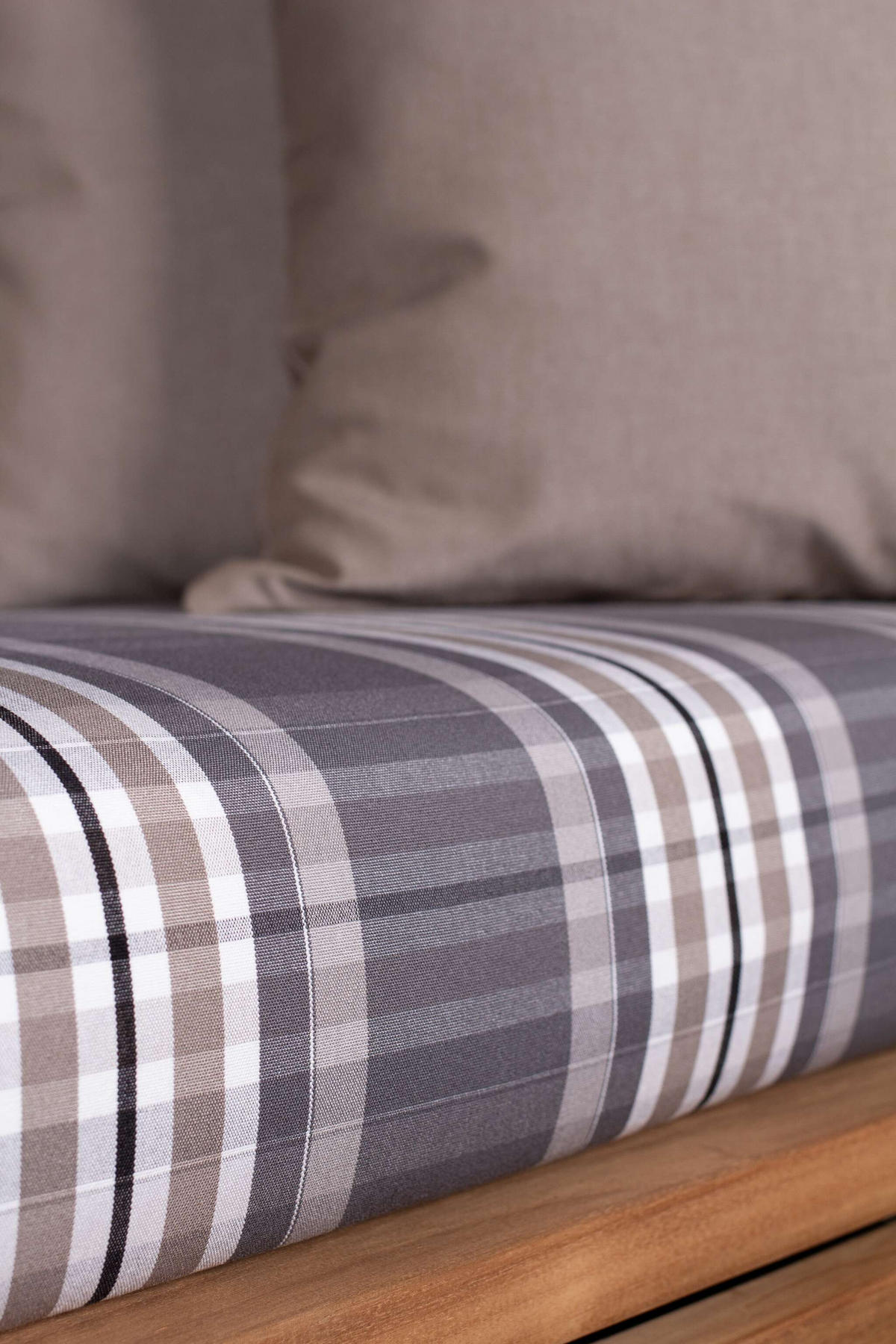 STRANDKORB XL Schillig Bullauge - Braun/Grau, Metall (142/170/95cm) - Mr. Deko