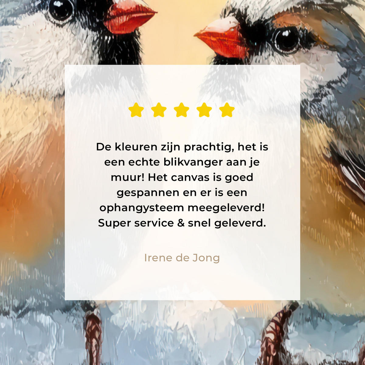 LEINWANDBILD Vögel - Zweig - Winter - Schnee Deko Wohnzimmer 20x20 cm - Pastellblau, Textil (20/20cm) - MuchoWow