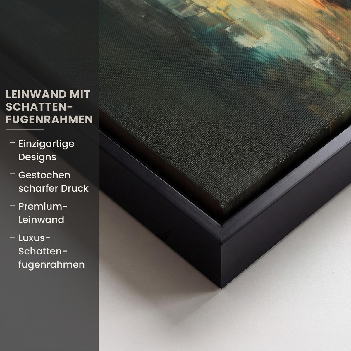 LEINWAND Bilder mit Rahmen - Hirsch - Gemalt - Geweih - Braun - 30x20 - Haselnussfarben, Textil (30/20cm) - MuchoWow