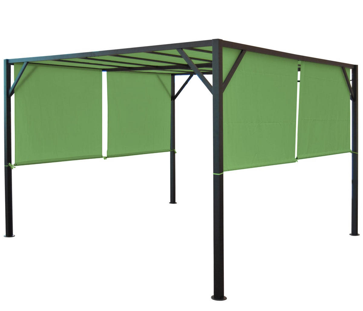 ERSATZDACH Pergola Baia 4x4m 372x596cm Grün - Grün, Textil (372/1/596cm) - BERLINLODGE