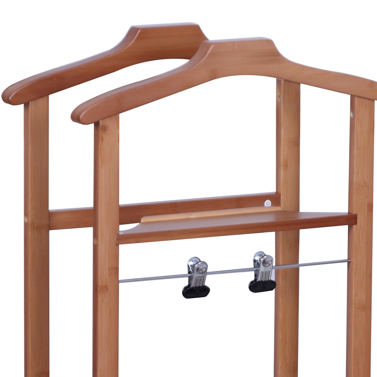 HERRENDIENER - Dunkelbraun, Holz/Kunststoff (47/107/37cm) - Relaxdays