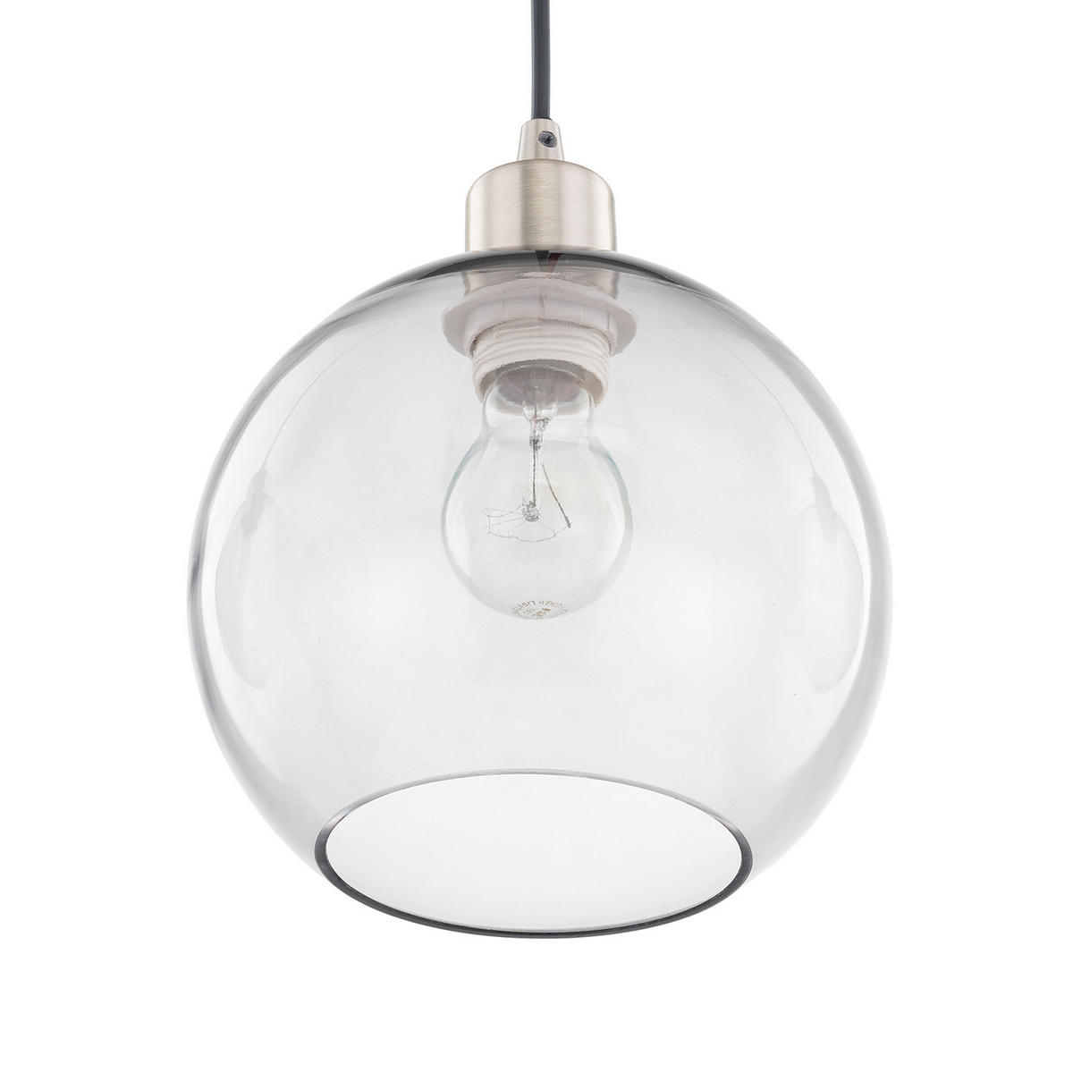 PENDELLEUCHTE - Eisen / Glas - 3-flammig - Silberfarben, Glas/Metall (20/81/150cm) - home24