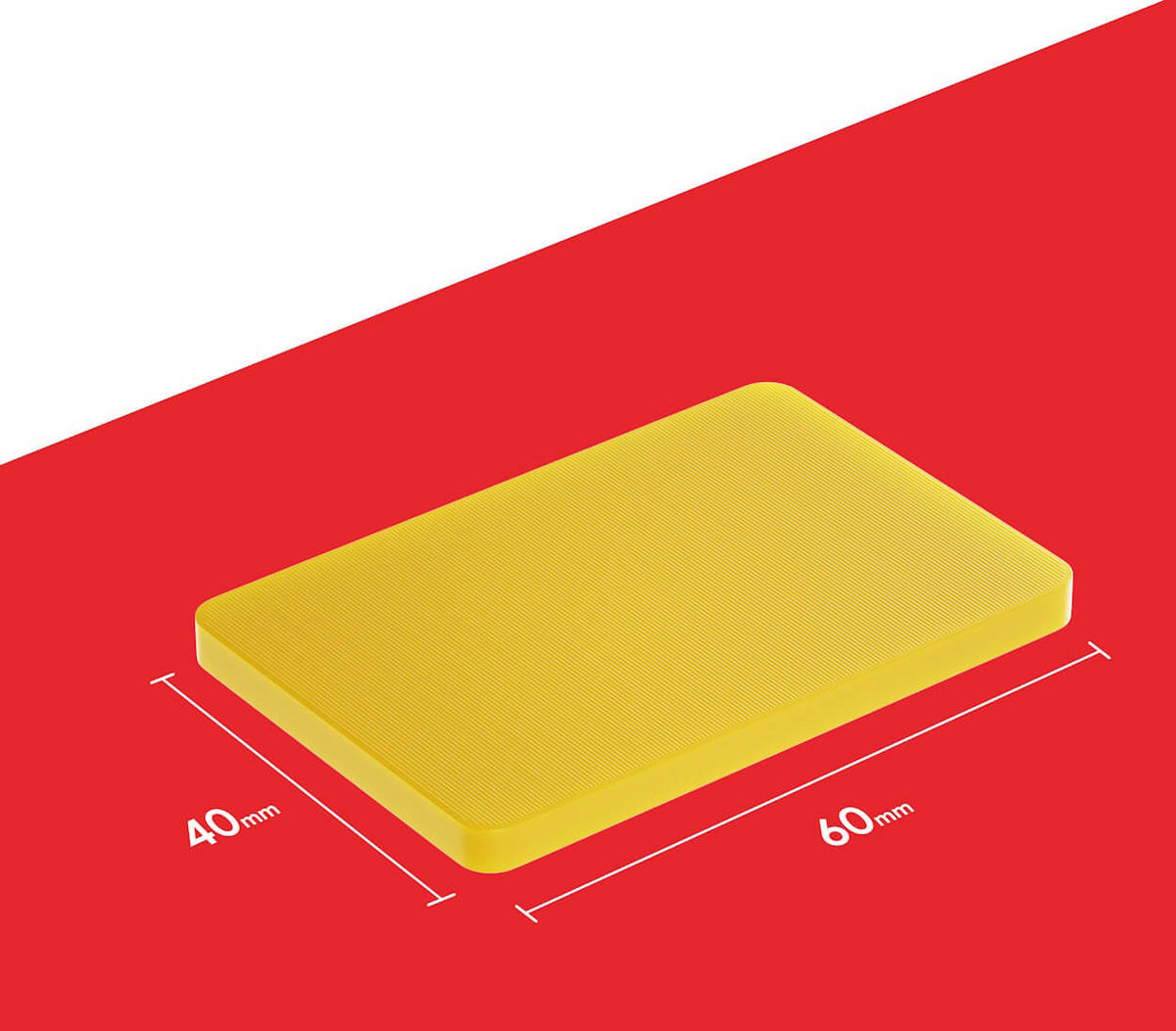 UNTERLEGPLATTEN Kunststoff 60 x 40 mm 40er Set - Multicolor, Kunststoff - BAUHELD