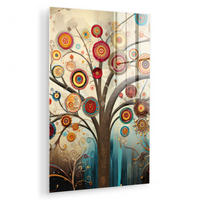 ACRYLGLASBILD Baum - Baum des Lebens - Farbe 60x90 cm - Braun, Glas (60/90cm) - MuchoWow