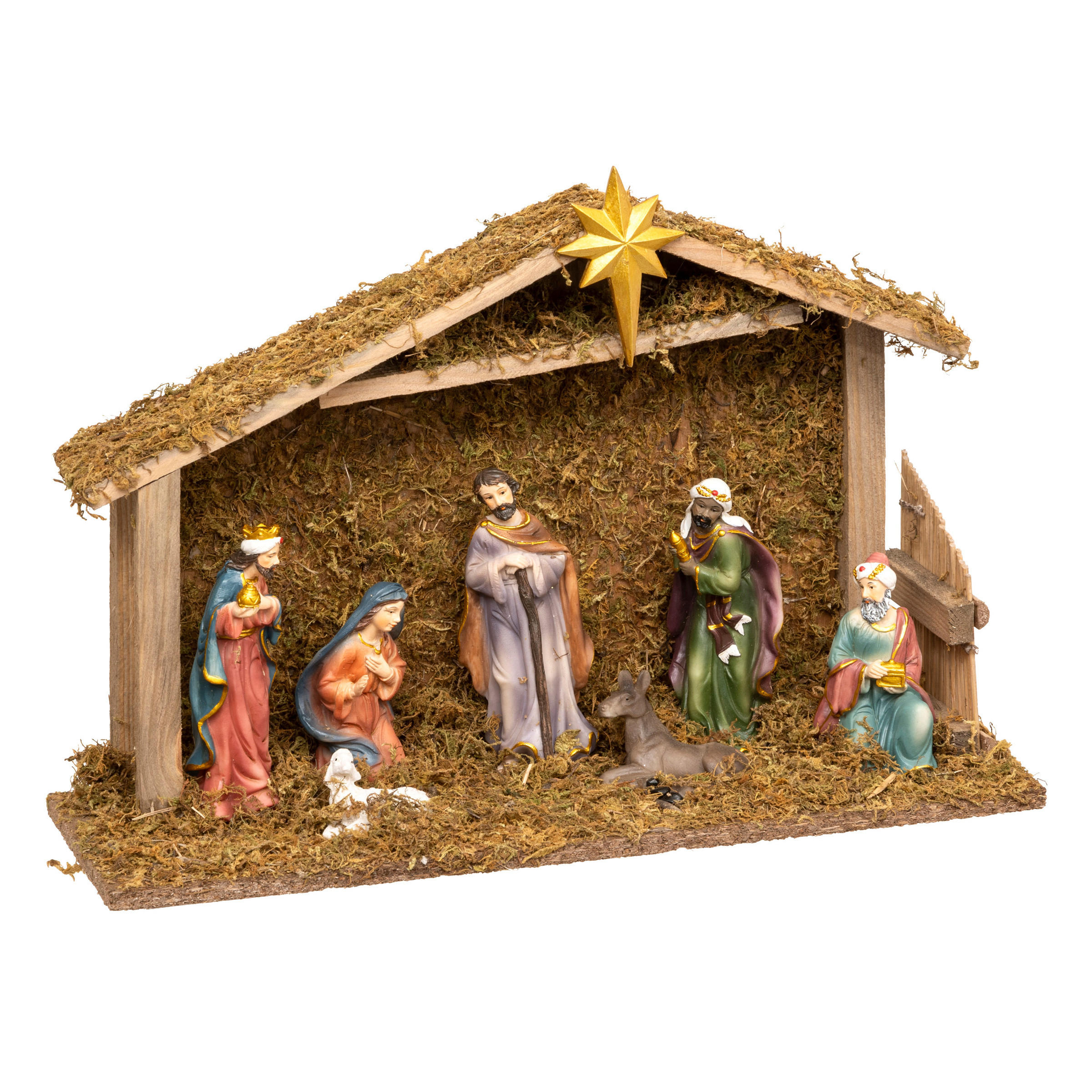 Atmosphera Createur d´interieur Weihnachtskrippe Mehrfarbig 11.5x35x22.5 cm