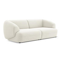 4-SITZER-SOFA Samt Stoff Beige - Beige/Creme, Kunststoff/Textil (232/81/98cm) - Makamii