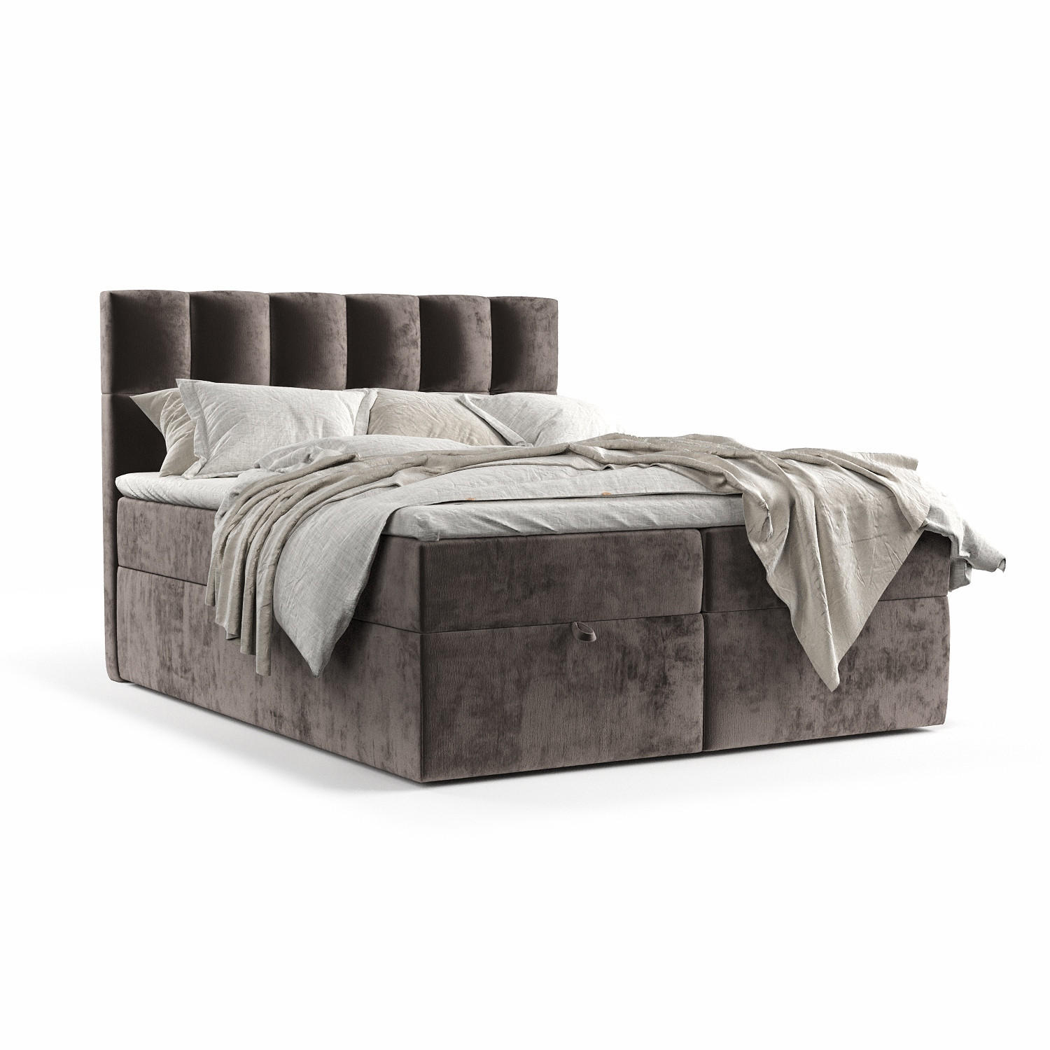 BOXBETT Essence Braun 180/200 cm - Schwarz/Braun, Holz/Holzwerkstoff (180/200cm) - Maison de Reve