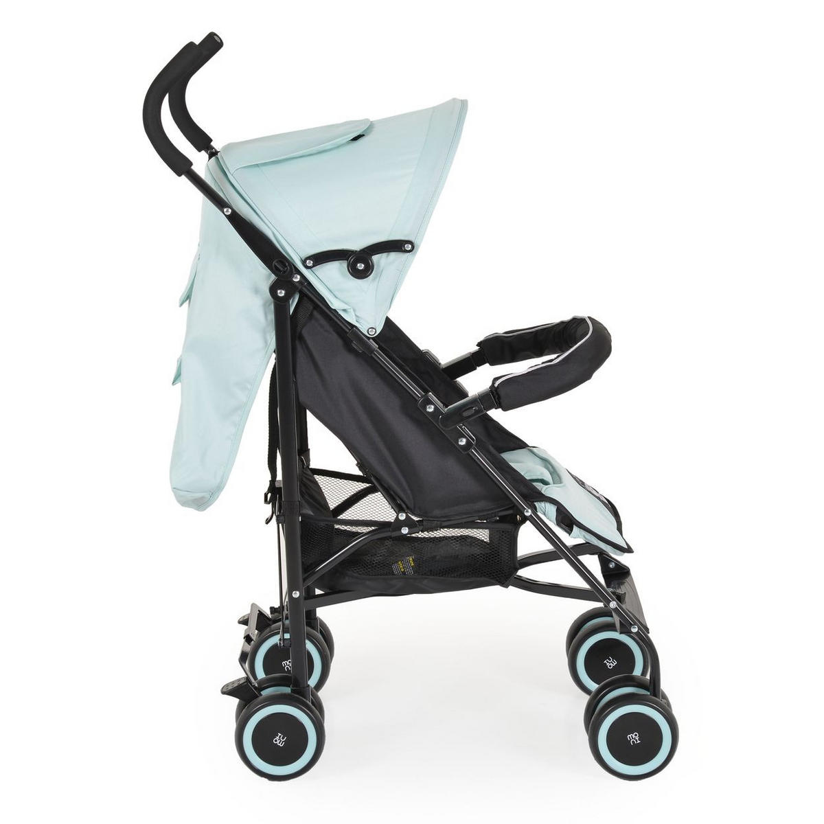 BUGGY Jerry blau schwarz Sonnendach, schwenkbare Vorderräder, EVA-Räder - Pastellgrün, Metall (72/47/100cm) - Moni