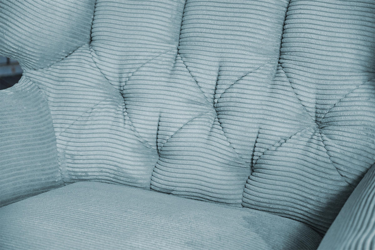 LONGSEAT CHAMRE Hellblau - Schwarz/Hellblau, Textil/Metall (130/95/160cm) - KAWOLA