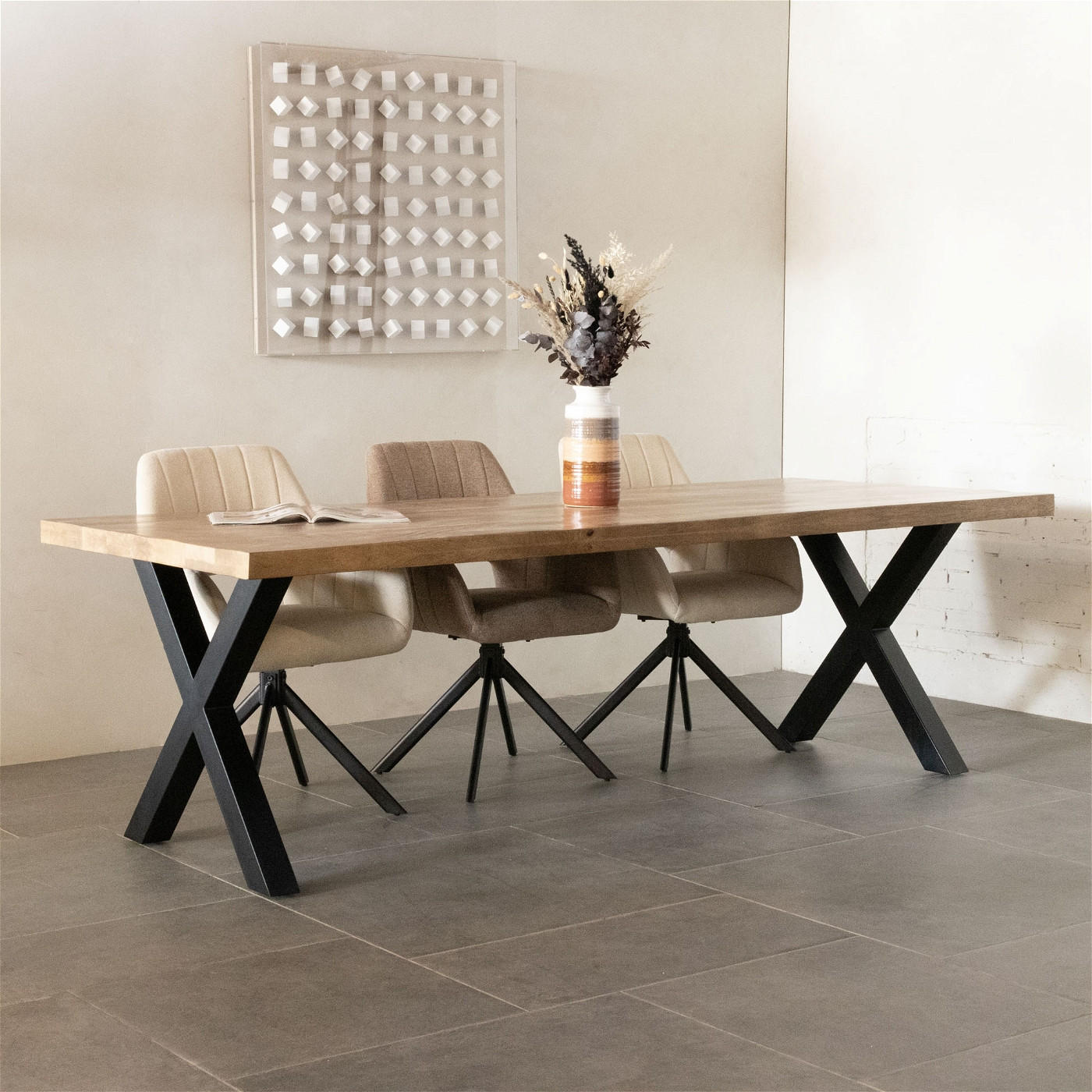 ESSTISCH aus Mangoholz 200cm, natürlich - Braun, Holz (200/100/76cm) - Giga Meubel