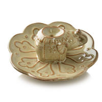 RÄUCHERSTÄBCHENHALTER Elefant 1-tlg Beige 11x11x4cm Keramik - Beige, Keramik (11/6/11cm) - Mondex