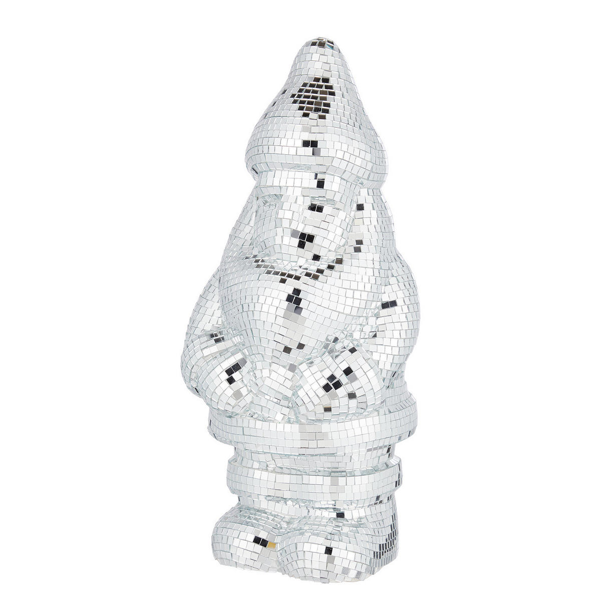 DEKO-FIGUR Santa Disco - Silberfarben, Glas (18/45/19cm) - BUTLERS