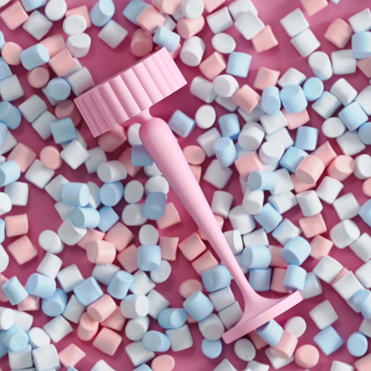 TWIGGY H26CM Kabellose Tischleuchte - Pink, Metall (14/14/32cm) - Lumisky