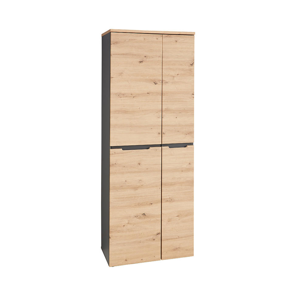 AKTENSCHRANK Manresa-36 - Braun, Holzwerkstoff (75/197/38cm) - Lomado