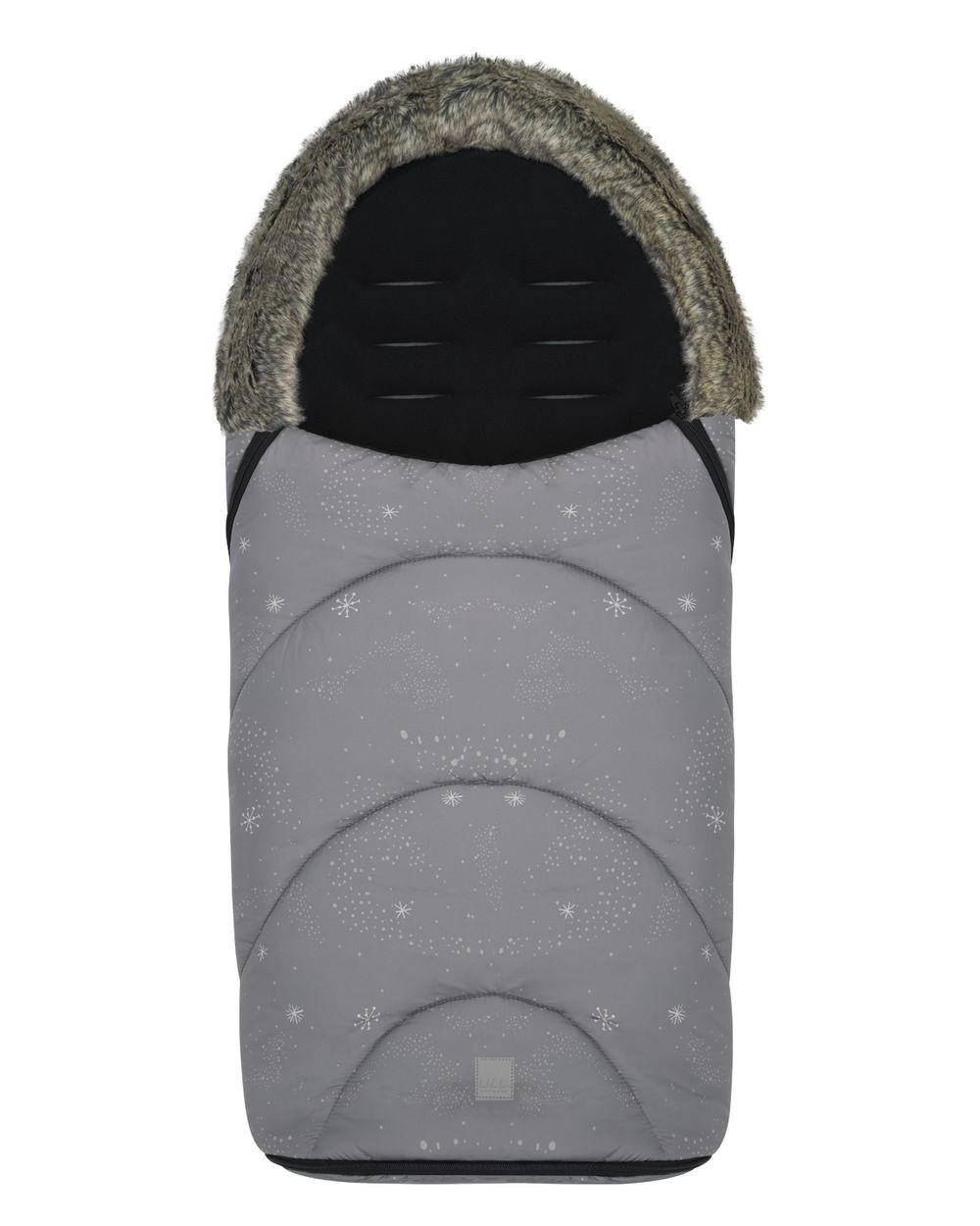 FUSSSACK Trendy grau 5-Punkt-Gurt, Fußabdeckung, ab Geburt, Öffnung am Fußbereich - Grau, Textil (40/1/96cm) - Kikka boo
