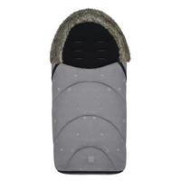 FUSSSACK Trendy grau 5-Punkt-Gurt, Fußabdeckung, ab Geburt, Öffnung am Fußbereich - Grau, Textil (40/1/96cm) - Kikka boo