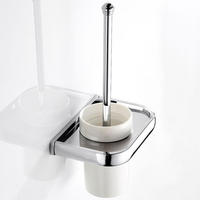 TOILETTENBÜRSTENHALTER – Silber (17 x 10,5 x 36,5 cm) - Goldfarben, Metall (19.5/36/13cm)