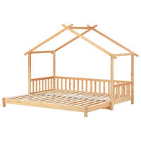 HAUSBETT 90-180/200 cm DE-00435, in Natur, Ausziehbett 200/90-200/180 cm - Naturfarben, Holz (90/200cm) - ComfortXL
