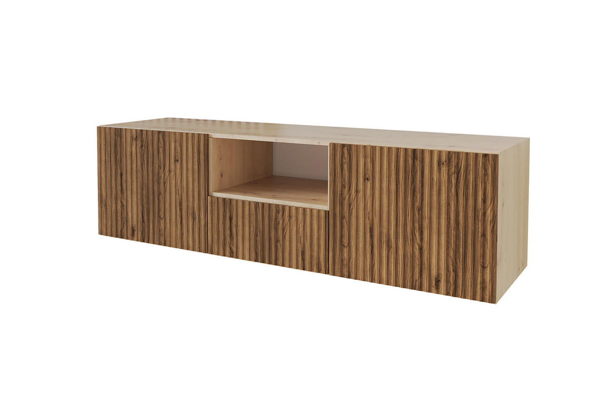 LOWBOARD NOA-2-W 140x40x41 cm - Artisan / Katania - Eiche Wotan, Holzwerkstoff (140/40/41cm) - ALTDECOR