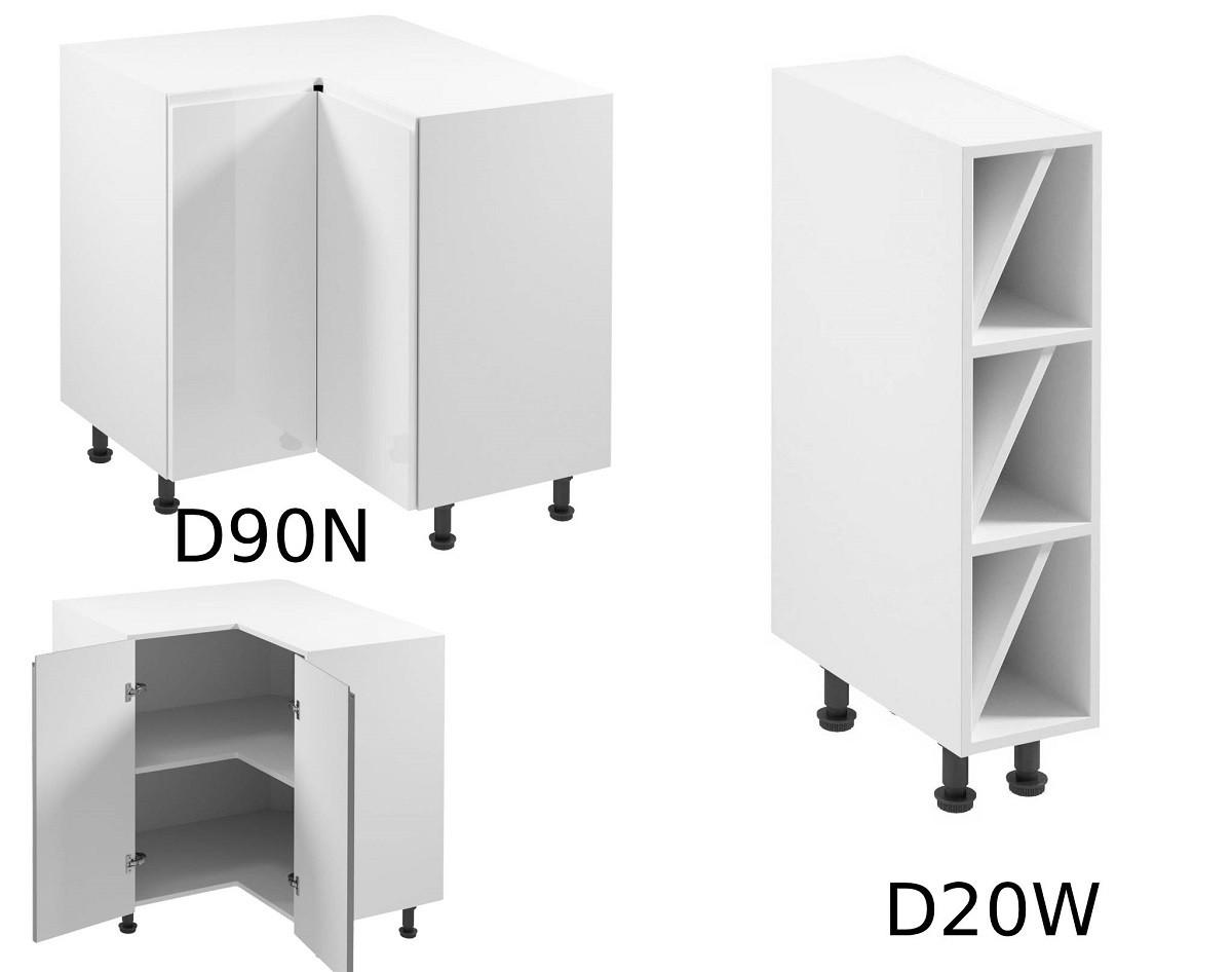 WINKELKÜCHE 420 cm x 240 cm - Aspen KA7-M420 - in Weiß/Hochglanz - Weiß Hochglanz, Holz (660/212/58cm)