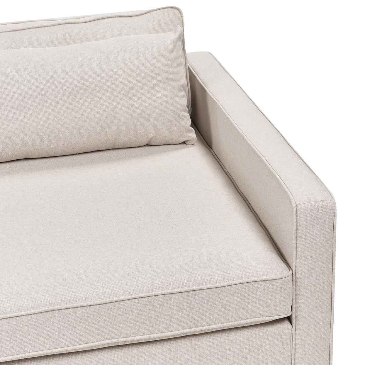 3-SITZER-SOFA beige Vinstra - Hellbraun/Beige, Textil (250/80/125cm) - Beliani