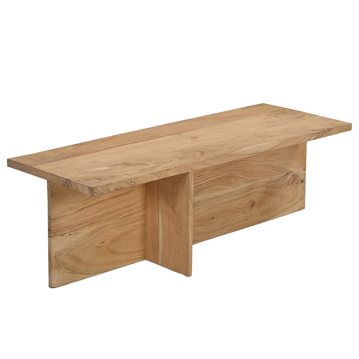 COUCHTISCH - Akazie massiv - Akaziefarben, Holz (40/110/35cm) - home24