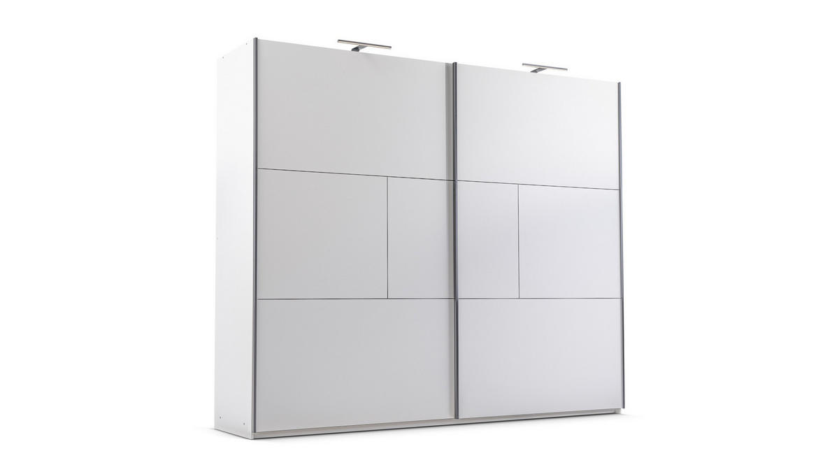 SCHWEBETÜRENSCHRANK SHEN 250/215/65 cm 2-türig Weiß - Weiß, Holzwerkstoff (250/215/65cm) - MASSENO