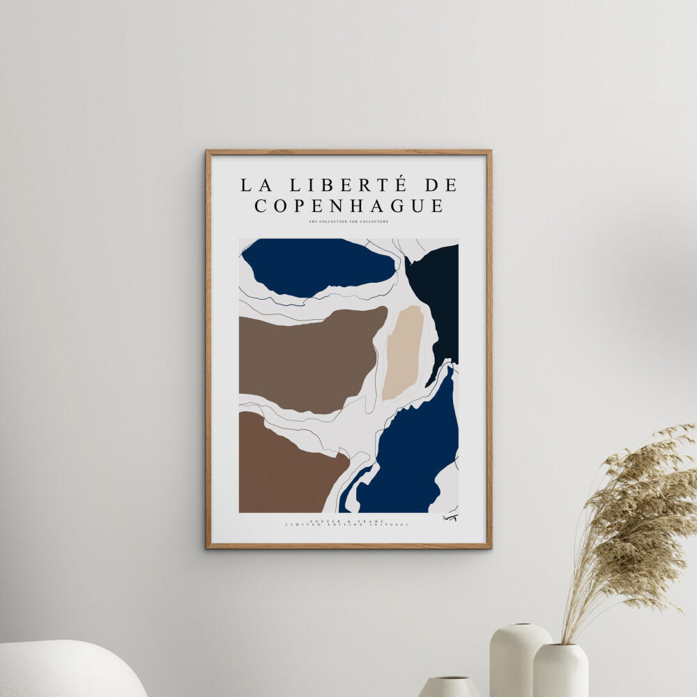 POSTER mit Rahmen Poster & Frame - Collection - La Liberté De Copenhague - 2019 002 - Eichefarben/Multicolor, Holz/Papier (70/100cm) - Poster&Frame
