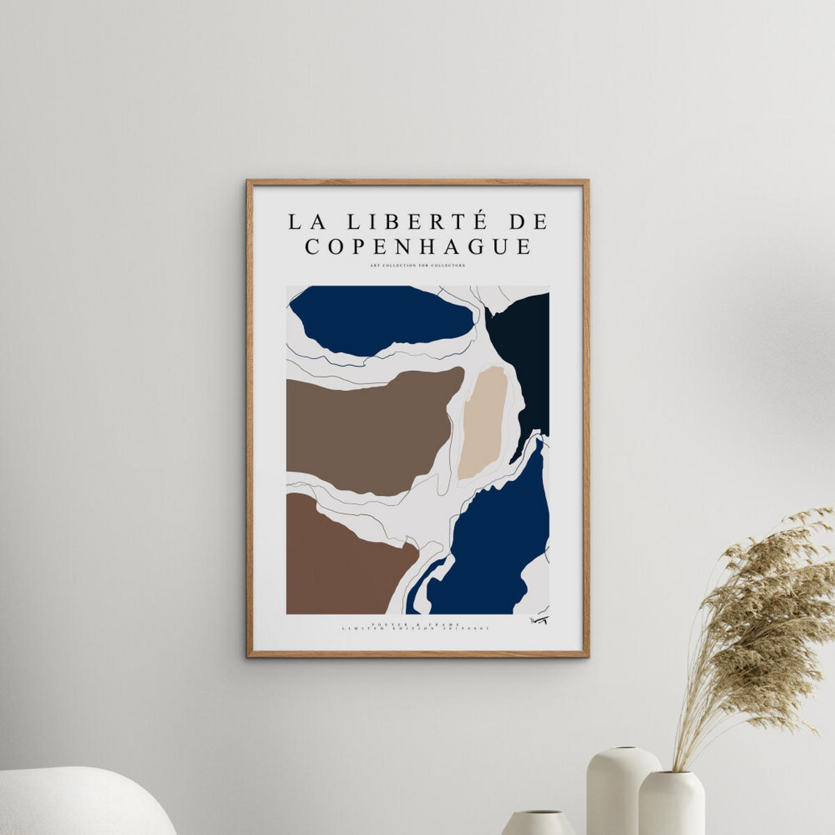 POSTER mit Rahmen Poster & Frame - Collection - La Liberté De Copenhague - 2019 002 - Eichefarben/Multicolor, Holz/Papier (70/100cm) - Poster&Frame