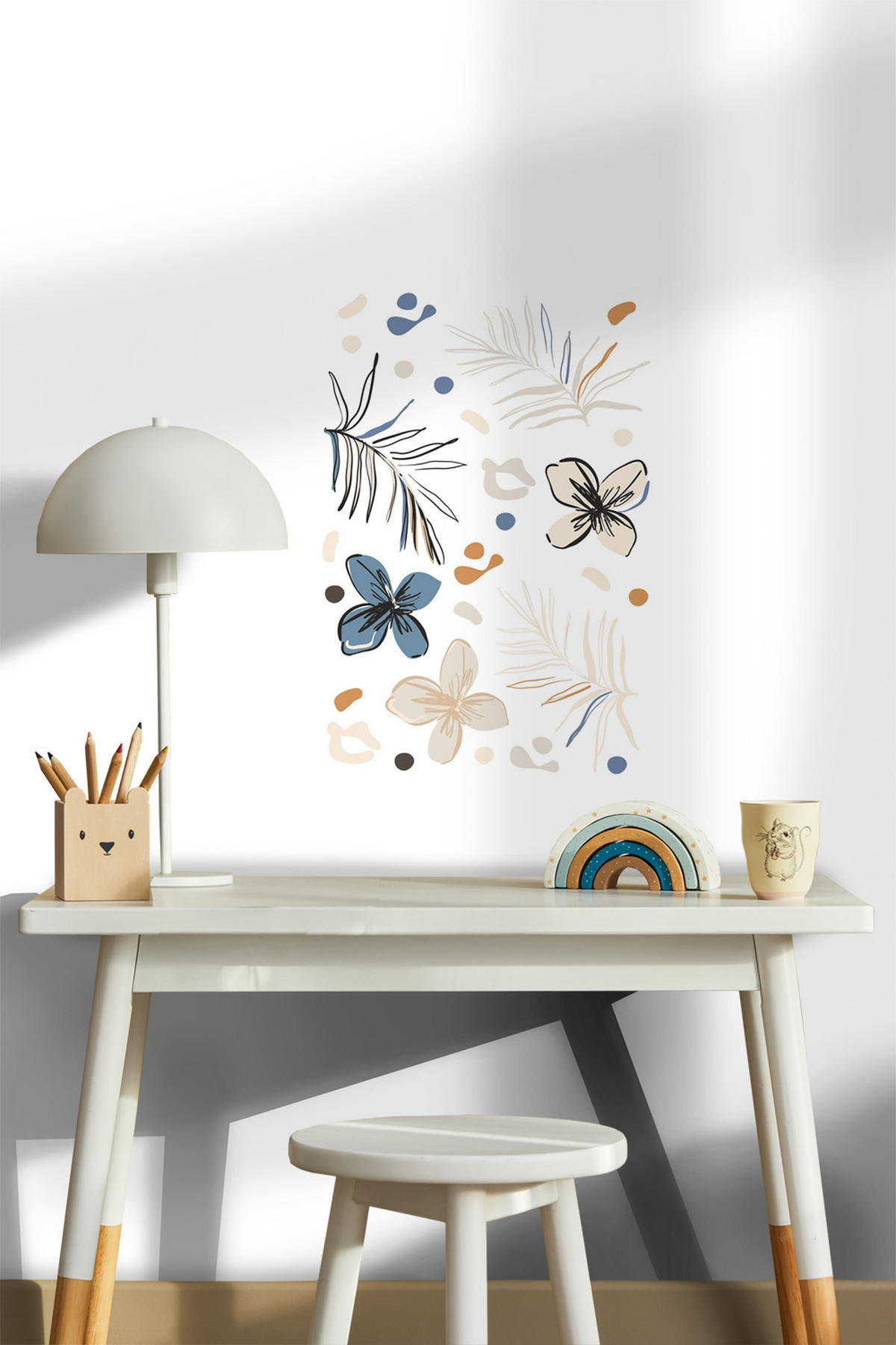 WANDTATTOO Blumenmuster 65 x 42.5 cm - Multicolor, Papier (65/42.5/42.5cm) - Sanders & Sanders