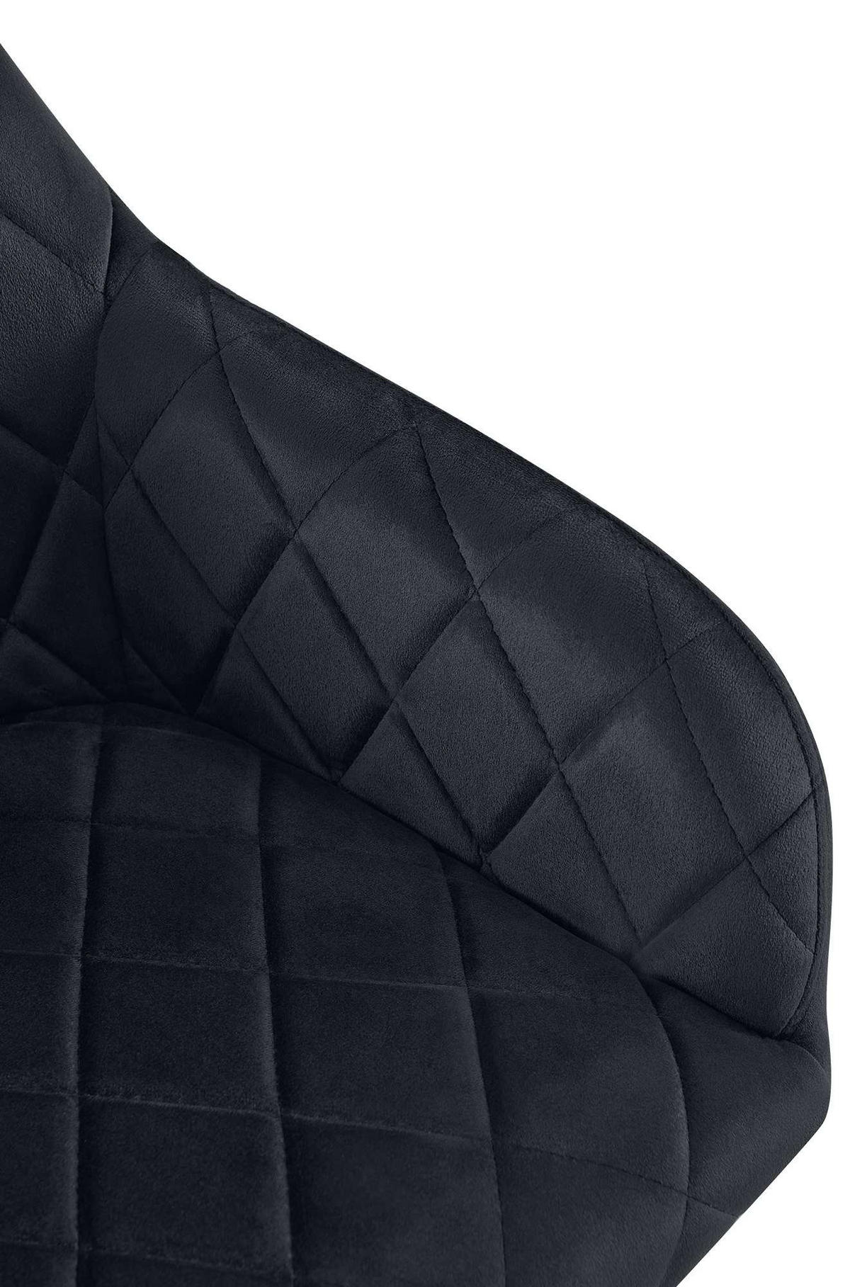ARMLEHNENSTUHL Samt Schwarz - Schwarz, Textil (53/83/61cm) - CLP