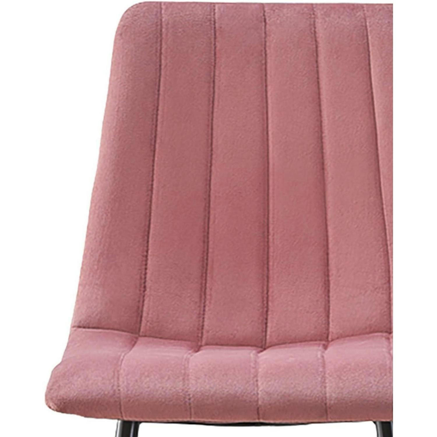 ESSZIMMERSTÜHLE 2-teiliges Set Samt Rosa - Rosa, Textil (45/87/54cm)