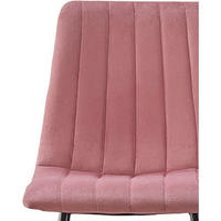 ESSZIMMERSTÜHLE 2-teiliges Set Samt Rosa - Rosa, Textil (45/87/54cm)
